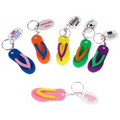 Flip Flop Key Chain With Oval Tag